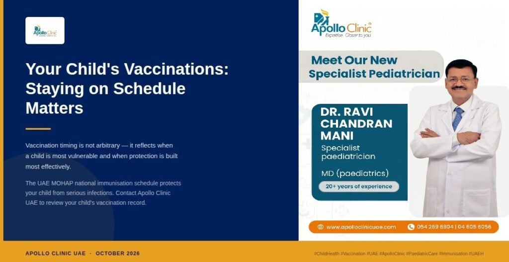 Childhood vaccination schedule UAE – Apollo Clinic UAE